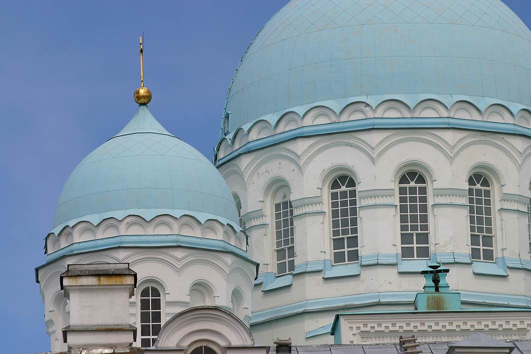 Валаамские острова. Спасо-Преображенский Валаамский монастырь. Главная усадьба. Собор Спаса Преображения. архитектурные детали