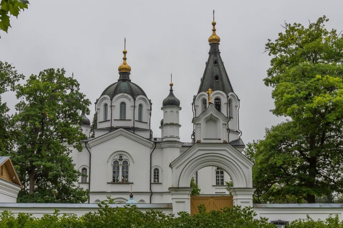 Валаамские острова. Спасо-Преображенский Валаамский монастырь. Скит Всех Святых. фасады, Вид на храмы скита с севера