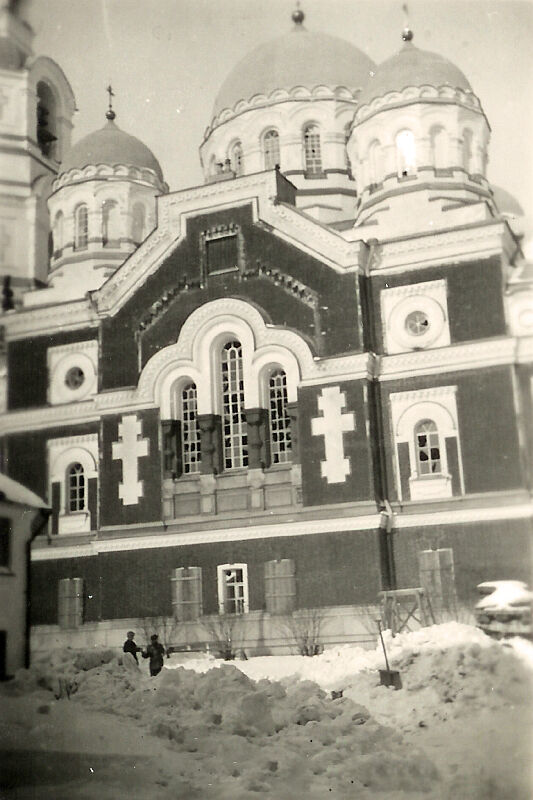 Спасо-Преображенский Валаамский монастырь. Главная усадьба. Собор Преображения Господня, Валаамские острова (Сортавальский район, Республика Карелия). архивная фотография, Южный фасад. Фото 1940 г. из фондов SA-KUVA (Финский военный фотоархив)