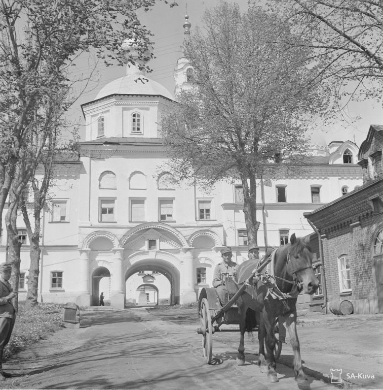 Валаамские острова. Спасо-Преображенский Валаамский монастырь. Главная усадьба. Церковь Петра и Павла. архивная фотография, Фото 1942 г. Финский архив фотографий военного времени, http://sa-kuva.fi