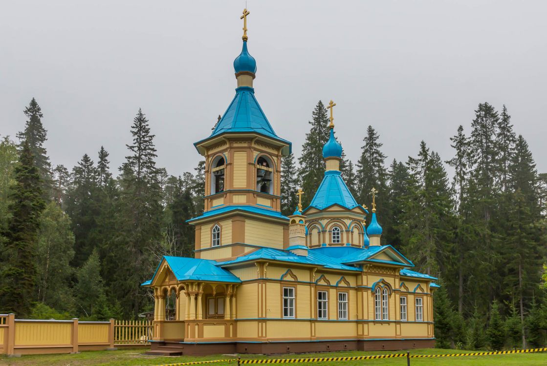 Спасо-Преображенский Валаамский монастырь. Гефсиманский скит. Церковь Успения Пресвятой Богородицы, Валаамские острова (Сортавальский район, Республика Карелия). фасады, Вид с юго-запада
