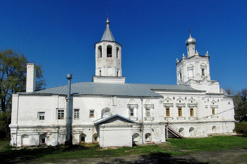 Солотча. Рождество-Богородицкий монастырь. Церковь Сошествия Святого Духа. фасады, южный фасад, панорама
