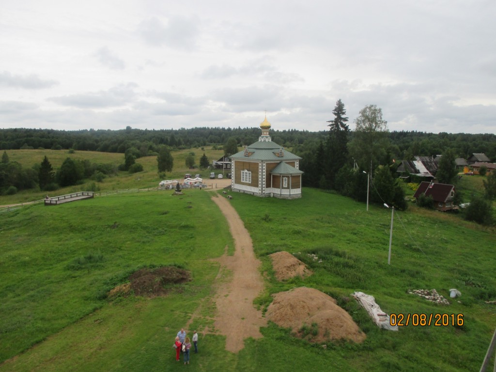 Волговерховье. Ольгинский монастырь. общий вид в ландшафте, вид с колокольни Преображенского храма .