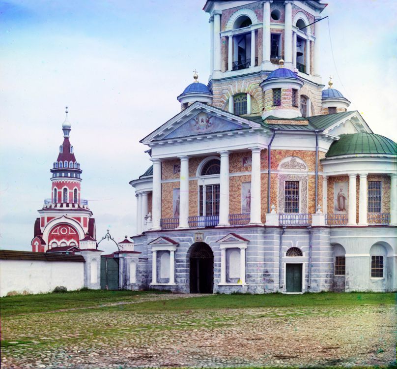 Борисоглебский монастырь. Церковь Спаса Нерукотворного Образа, Торжок (Торжокский район и г. Торжок, Тверская область). архивная фотография, Альбом «Храмы и монастыри. Сергей Михайлович Прокудин-Горский. Из альбома 