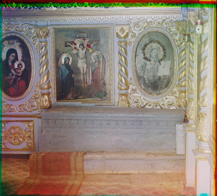 Старицкий Успенский мужской монастырь. Собор Успения Пресвятой Богородицы, Старица (Старицкий район, Тверская область). архивная фотография, С. М. Прокудин-Горский. Место упокоения Патриарха Иова. Фото с http://prokudin-gorskiy.ru/image.php?ID=1743