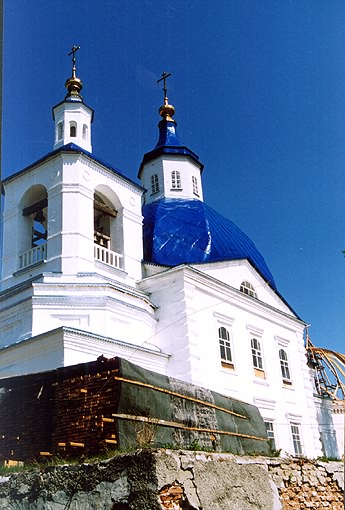 Прииртышский. Иоанно-Введенский Междугорский монастырь. Церковь Иоанна Предтечи. фасады