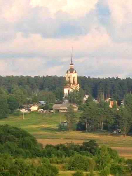 Церковь Бориса и Глеба, Старово (Угличский район, Ярославская область). общий вид в ландшафте