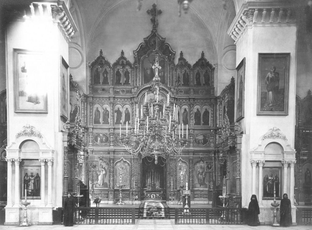 Успенская Святогорская лавра. Собор Успения Пресвятой Богородицы, Святогорск (Славянский район, Украина, Донецкая область). архивная фотография, Иконостас. Фото конца XIX века