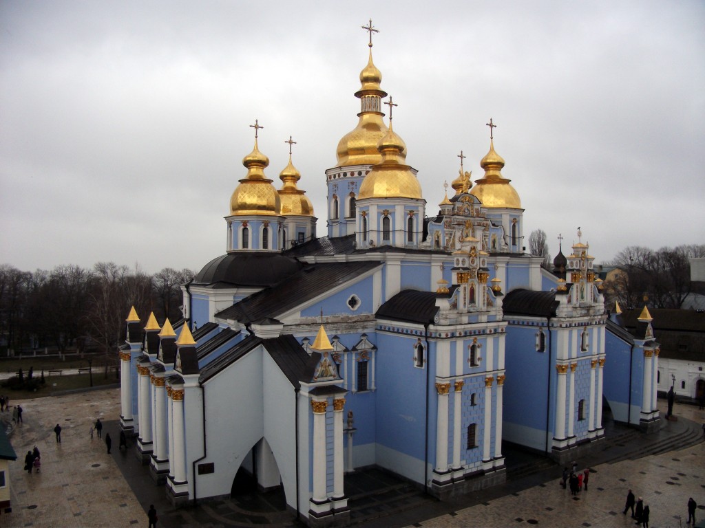 Михайловский Златоверхий монастырь. Собор Михаила Архангела (новый), Старый Киев (Шевченковский район, Украина, г. Киев). фасады
