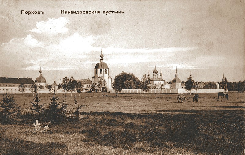 Благовещения Пресвятой Богородицы Никандрова пустынь, Никандрова пустынь (Порховский район, Псковская область). архивная фотография, фото с сайта http://www.skyscrapercity.com/showthread.php?t=1749275&page=26