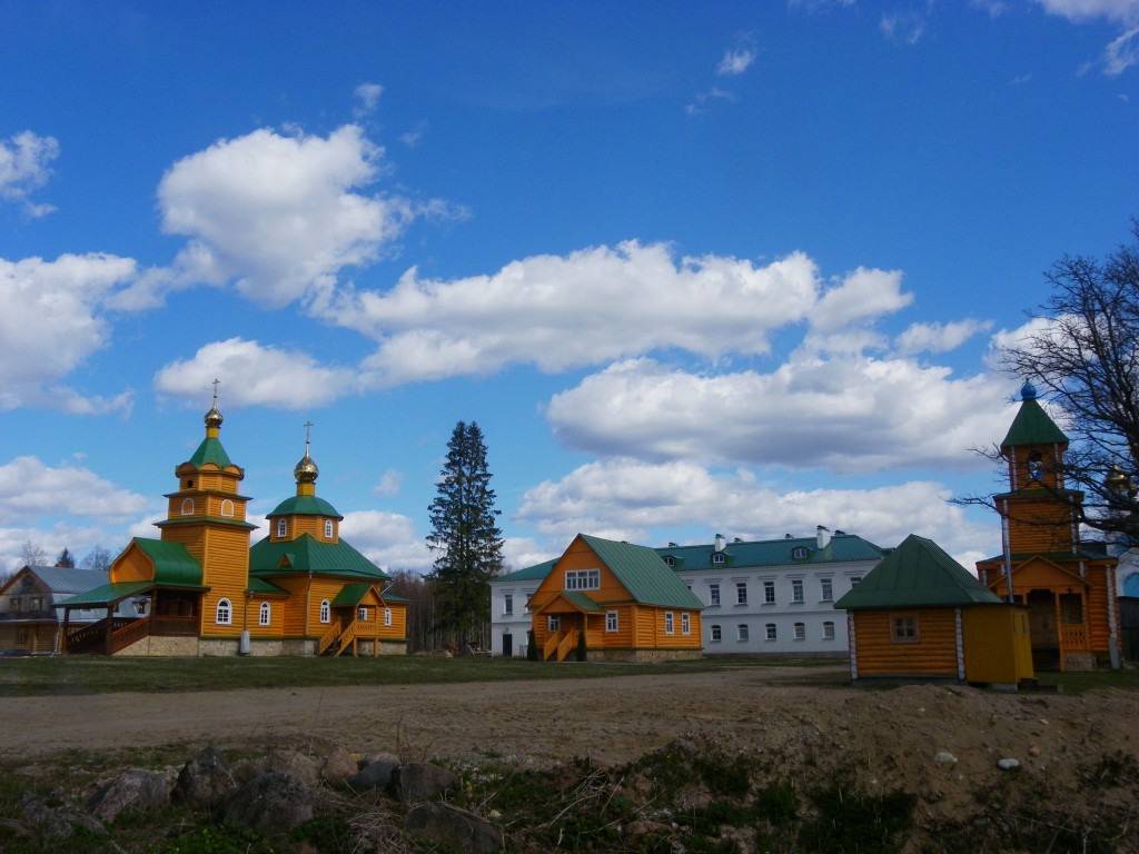 Никандрова пустынь. Благовещения Пресвятой Богородицы Никандрова пустынь. общий вид в ландшафте, Монастырский ансамбль