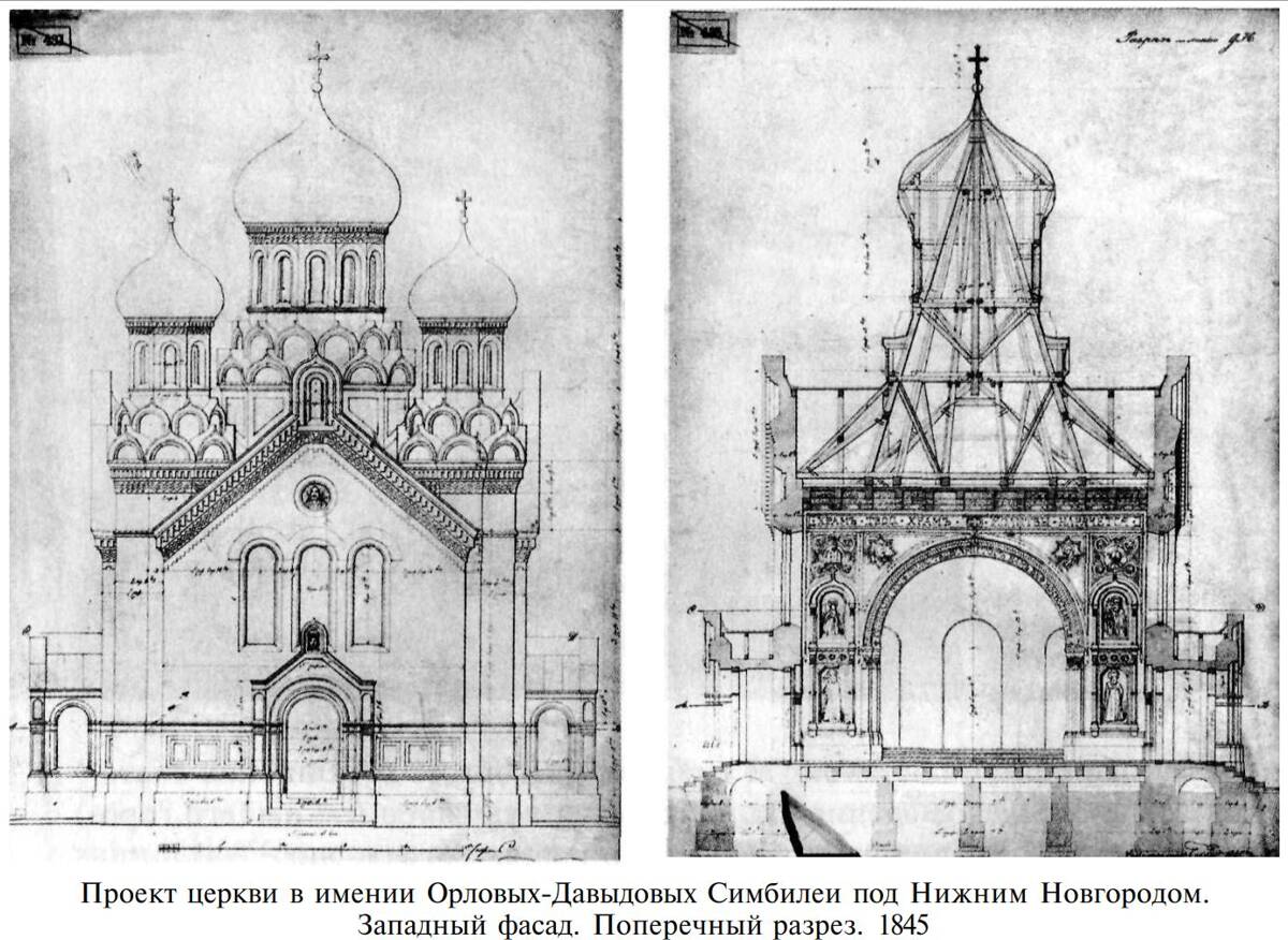 Церковь Преображения Господня (каменная), Симбилей (Дальнеконстантиновский район, Нижегородская область). графика, Гаральд Боссе