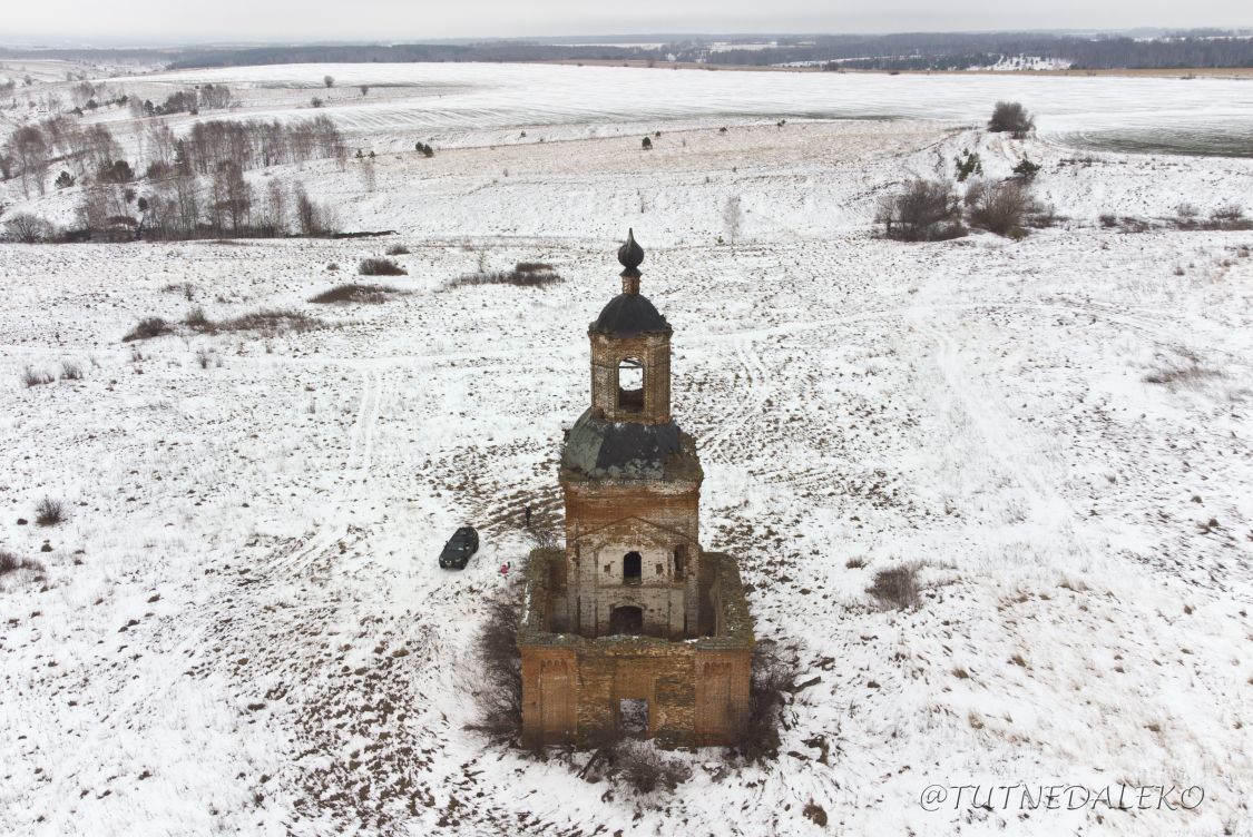 Церковь Покрова Пресвятой Богородицы, Покровка, урочище (Вадский район, Нижегородская область). общий вид в ландшафте
