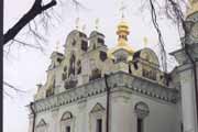 Успенская Киево-Печерская лавра. Собор Успения Пресвятой Богородицы, Левая сторона фасада<br>, Печерск, Печерский район, Украина, г. Киев