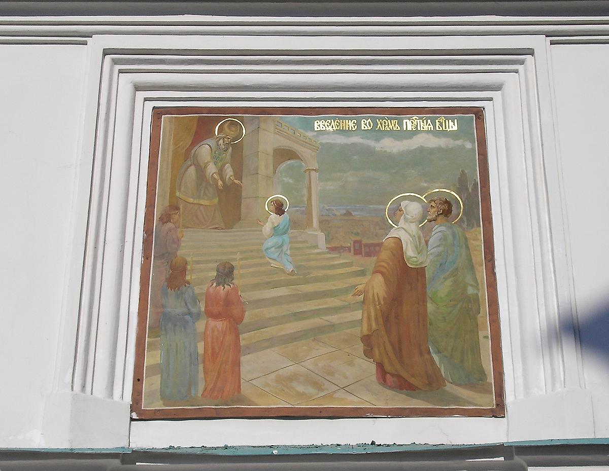 Фреска на стене храма., архитектурные детали. Успенская Киево-Печерская лавра. Церковь Рождества Пресвятой Богородицы, Печерск (Печерский район, Украина, г. Киев)