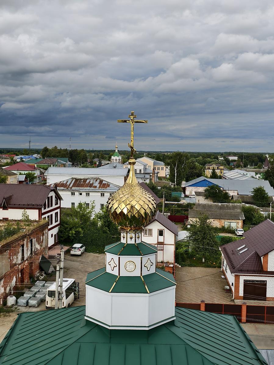 Завершение основного объёма. Вид с колокольни., архитектурные детали. Ильинское подворье. Церковь Николая Чудотворца, Гаврилов Посад (Гаврилово-Посадский район, Ивановская область)