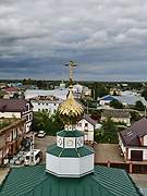 Ильинское подворье. Церковь Николая Чудотворца, Завершение основного объёма. Вид с колокольни., Гаврилов Посад, Гаврилово-Посадский район, Ивановская область
