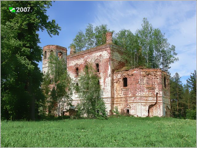 Церковь Смоленской иконы Божией Матери, Веретьево, урочище (Камешковский район, Владимирская область). документальные фотографии, Вид с юго-востока