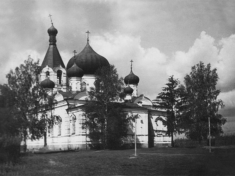 Церковь Тихвинской иконы Божией Матери, Ламерье (Крестецкий район, Новгородская область). архивная фотография, Фото 1930-х гг.