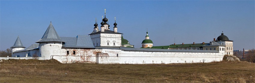Троицкий Белопесоцкий монастырь, Ступино (Ступинский городской округ, Московская область). общий вид в ландшафте