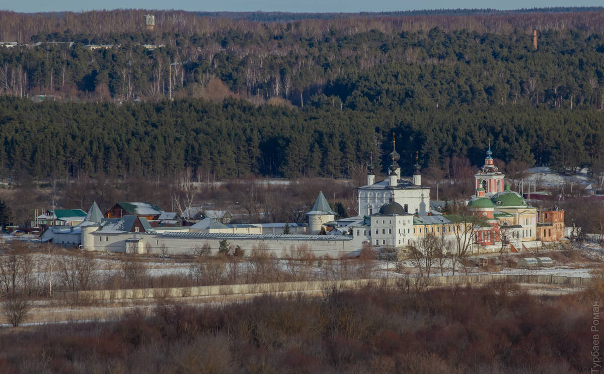Троицкий Белопесоцкий монастырь, Ступино (Ступинский городской округ, Московская область). фасады, Вид с юга, от Каширского Никитского монастыря