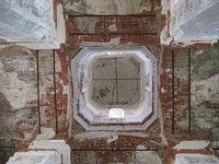 Церковь Преображения Господня, Купол и четыре прямоугольные колонны, на которых покоится свод<br>, Левашово, Ардатовский район, Нижегородская область
