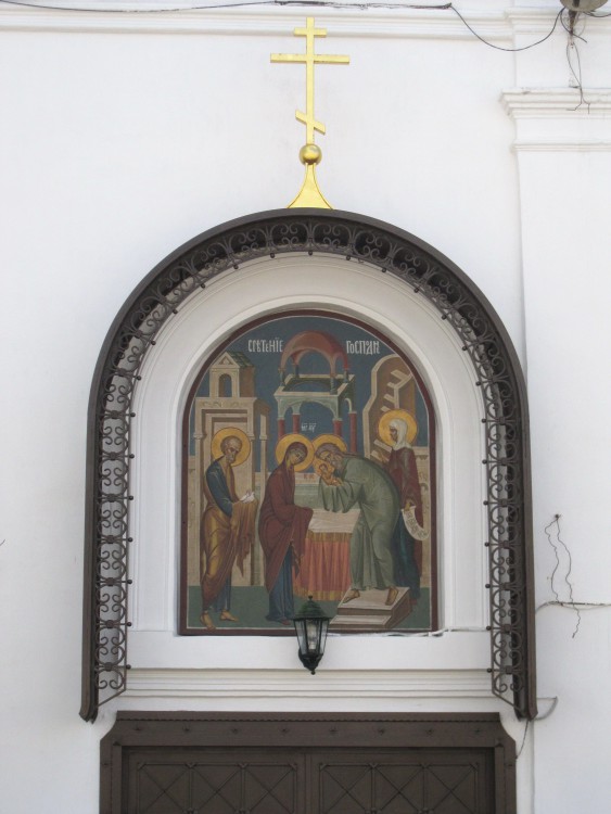 Казанский монастырь. Церковь Сретения Господня, Ярославль (Ярославль, город, Ярославская область). архитектурные детали, Настенная икона церкви Сретения Господня 