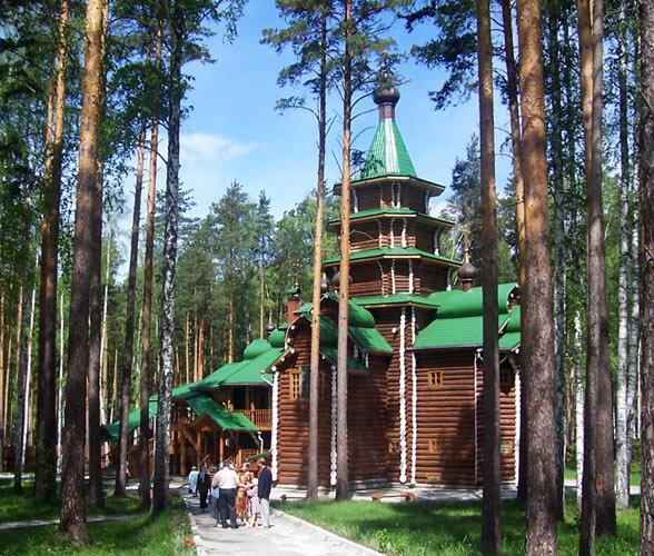 Монастырь Святых Царственных страстотерпцев. Церковь Сергия Радонежского, Ганина Яма (Екатеринбург (МО город Екатеринбург), Свердловская область). фасады, церковь Сергия Радонежского