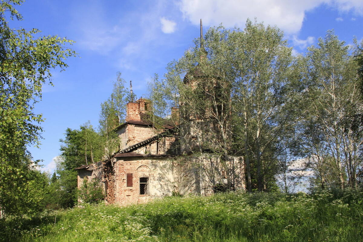 Церковь Вознесения Господня, Унжа (Макарьевский район, Костромская область). фасады, Вид с запада.