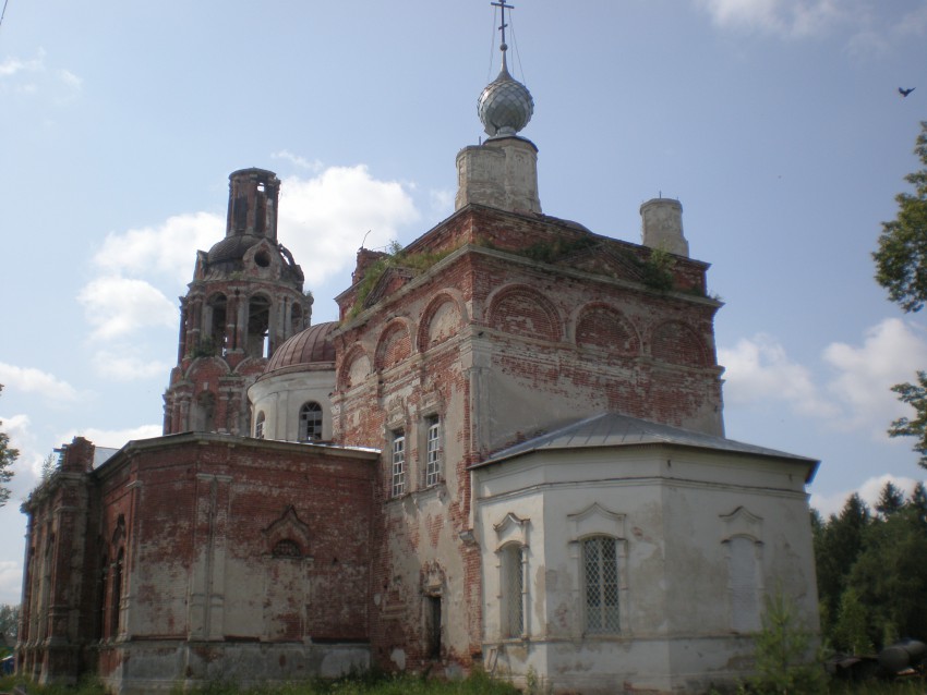 Заозерье. Церковь Казанской иконы Божией Матери. фасады