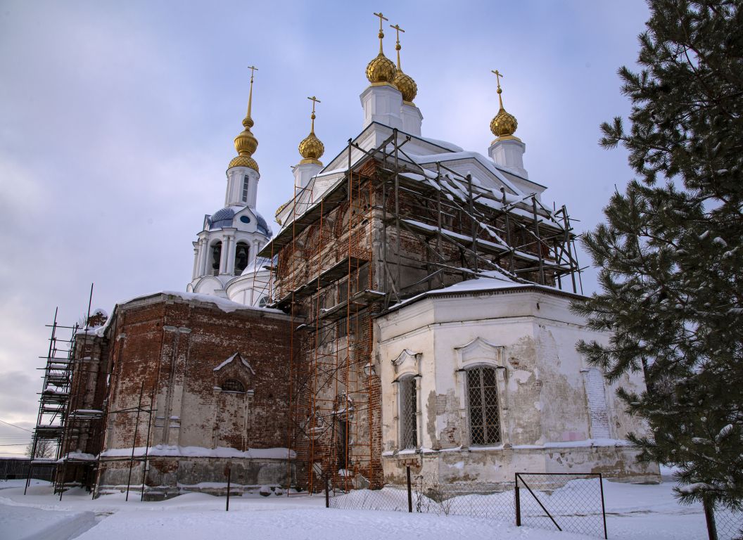 Заозерье. Церковь Казанской иконы Божией Матери. фасады