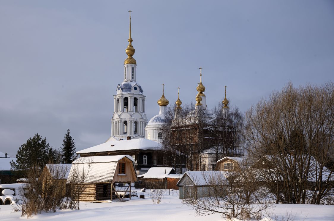 Заозерье. Церковь Казанской иконы Божией Матери. общий вид в ландшафте