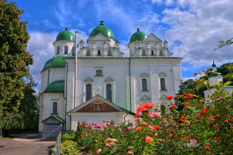 Вознесенский Флоровский женский монастырь. Собор Вознесения Господня, Подол (Подольский район, Украина, г. Киев). фасады
