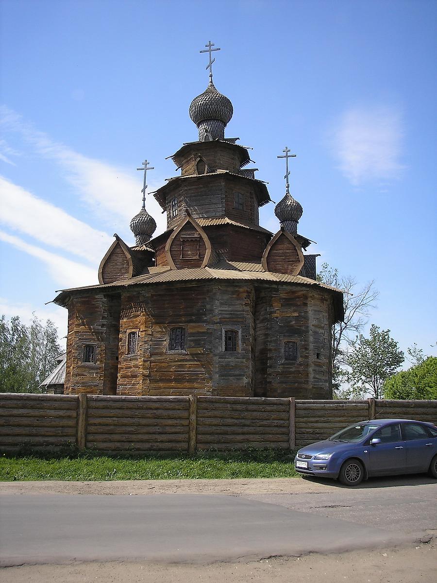 фасады. Музей деревянного зодчества. Церковь Преображения Господня из с. Козлятьево, Суздаль (Суздальский район, Владимирская область)