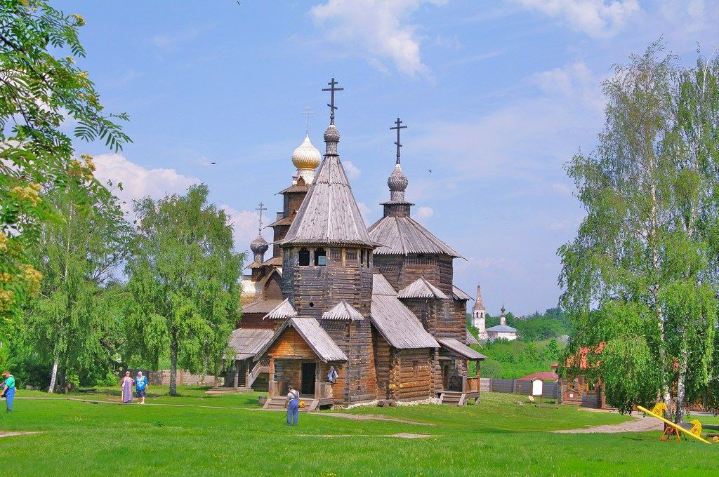 Музей деревянного зодчества. Церковь Воскресения Христова из с. Патакино, Суздаль (Суздальский район, Владимирская область). фасады, Церковь Воскресения Христова из села Потакино