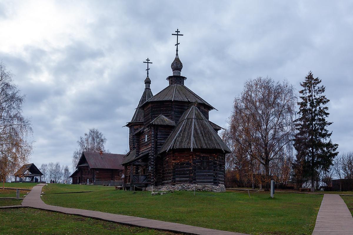 фасады. Музей деревянного зодчества. Церковь Воскресения Христова из с. Патакино, Суздаль (Суздальский район, Владимирская область)