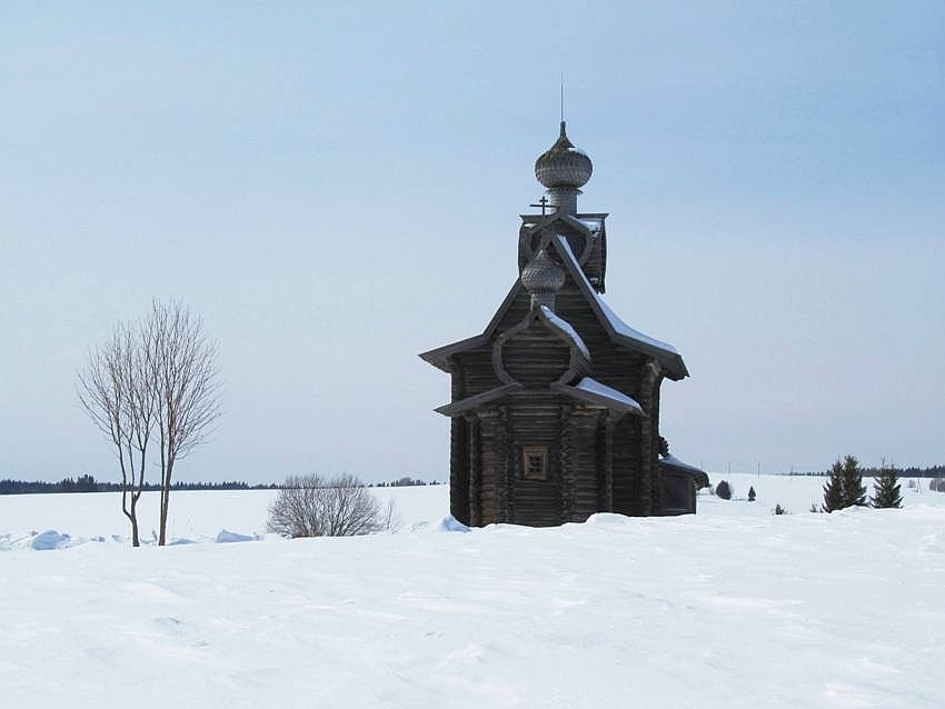 Архитектурно-этнографический музей. Церковь Преображения Господня из с. Янидор Чердынского района, Гора (Пермский район, Пермский край). фасады, вид с востока