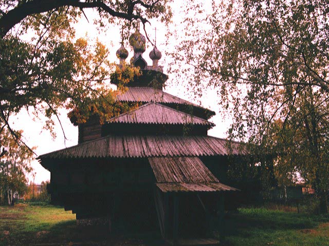 Кострома. Музей деревянного зодчества. Церковь Собора Пресвятой Богородицы из с. Холм. фасады, Церковь Собора Богородицы из села Холм (1552г.)