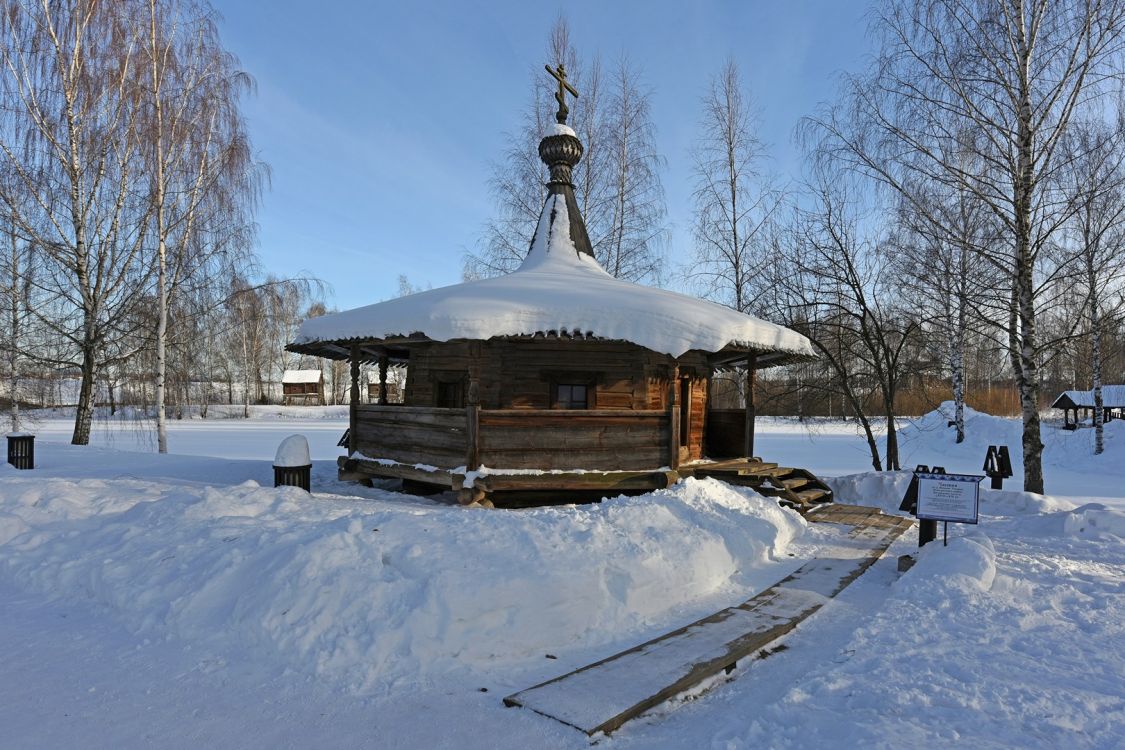 Кострома. Музей деревянного зодчества. Часовня Казанской иконы Божией Матери из д. Большое Токарево. фасады, Вид с северо-запада