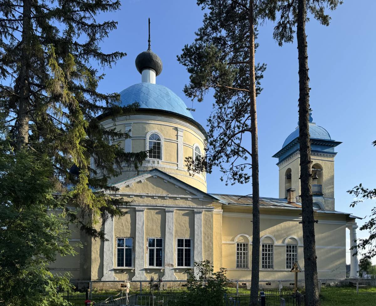 Северный фасад, фасады. Церковь Покрова Пресвятой Богородицы, Большая Шалга, урочище (Каргопольский район, Архангельская область)