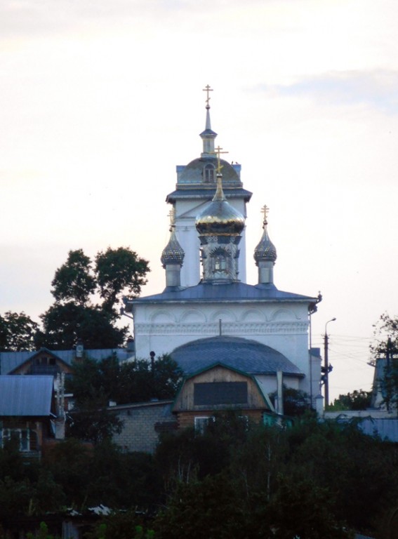 Козьмодемьянск. Церковь Троицы Живоначальной. фасады, Вид на церковь с Волги
