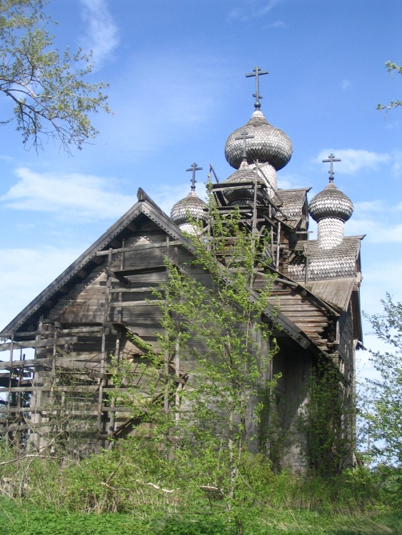 Палтога. Церковь Богоявления Господня. фасады, Общий вид с запада