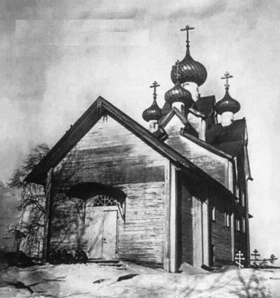 архивная фотография. Церковь Богоявления Господня, Палтога (Вытегорский район, Вологодская область)