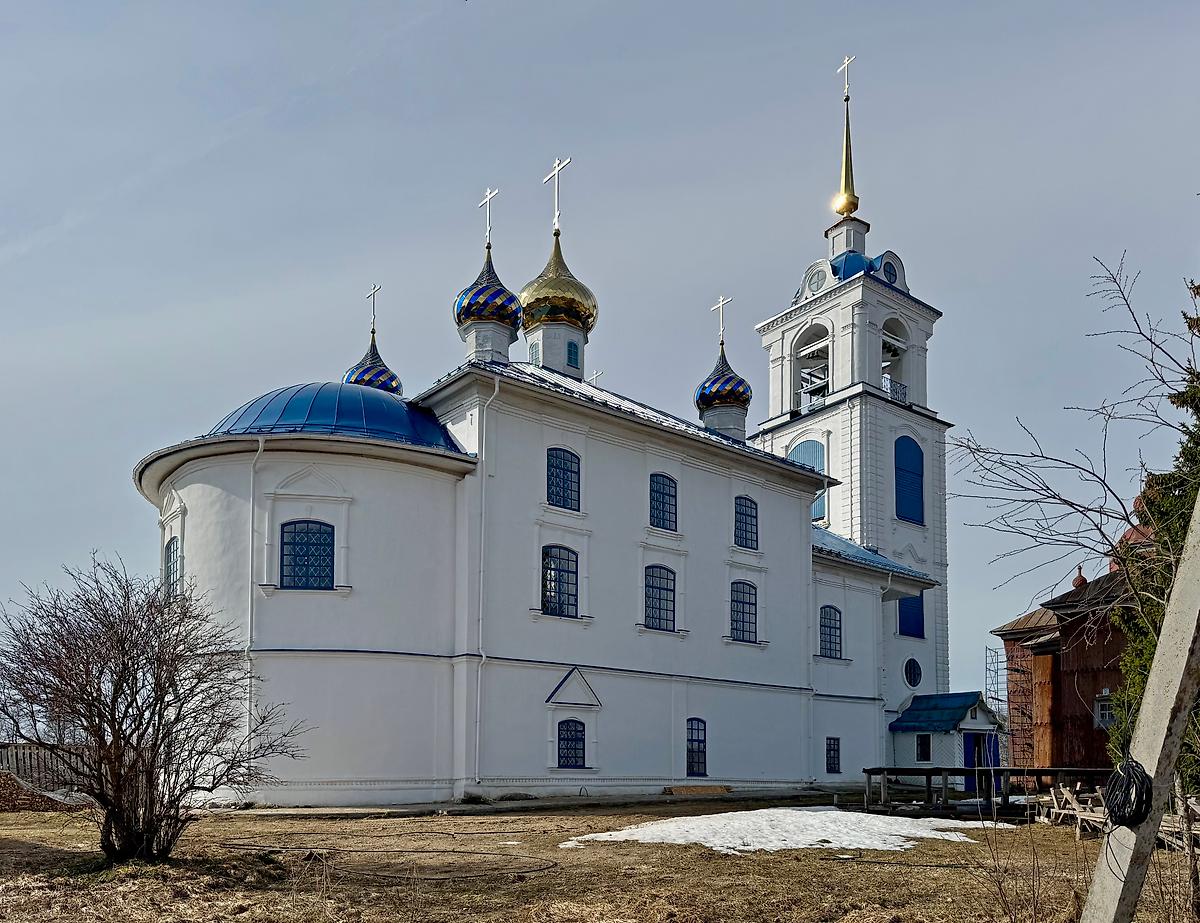 Вид с северо-востока, фасады. Церковь Благовещения Пресвятой Богородицы, Дмитриево (Череповецкий район, Вологодская область)