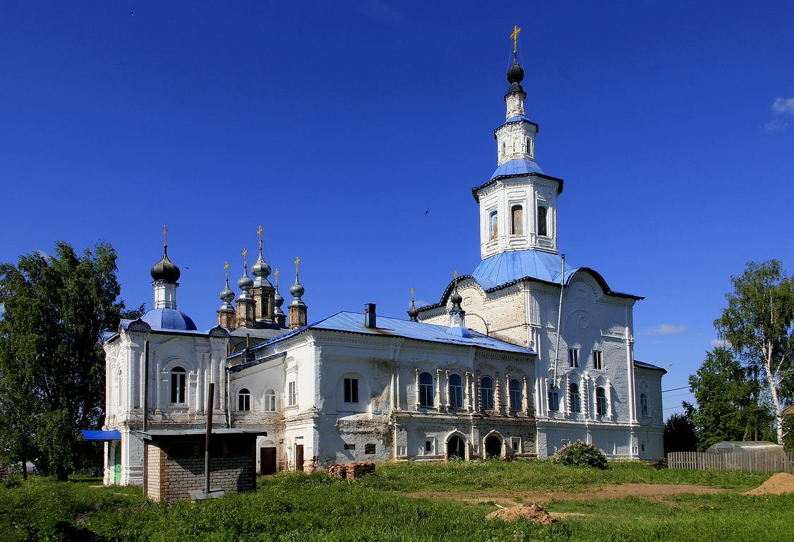 Лальск. Церковь Благовещения Пресвятой Богородицы. фасады, Вид с юго-запада.