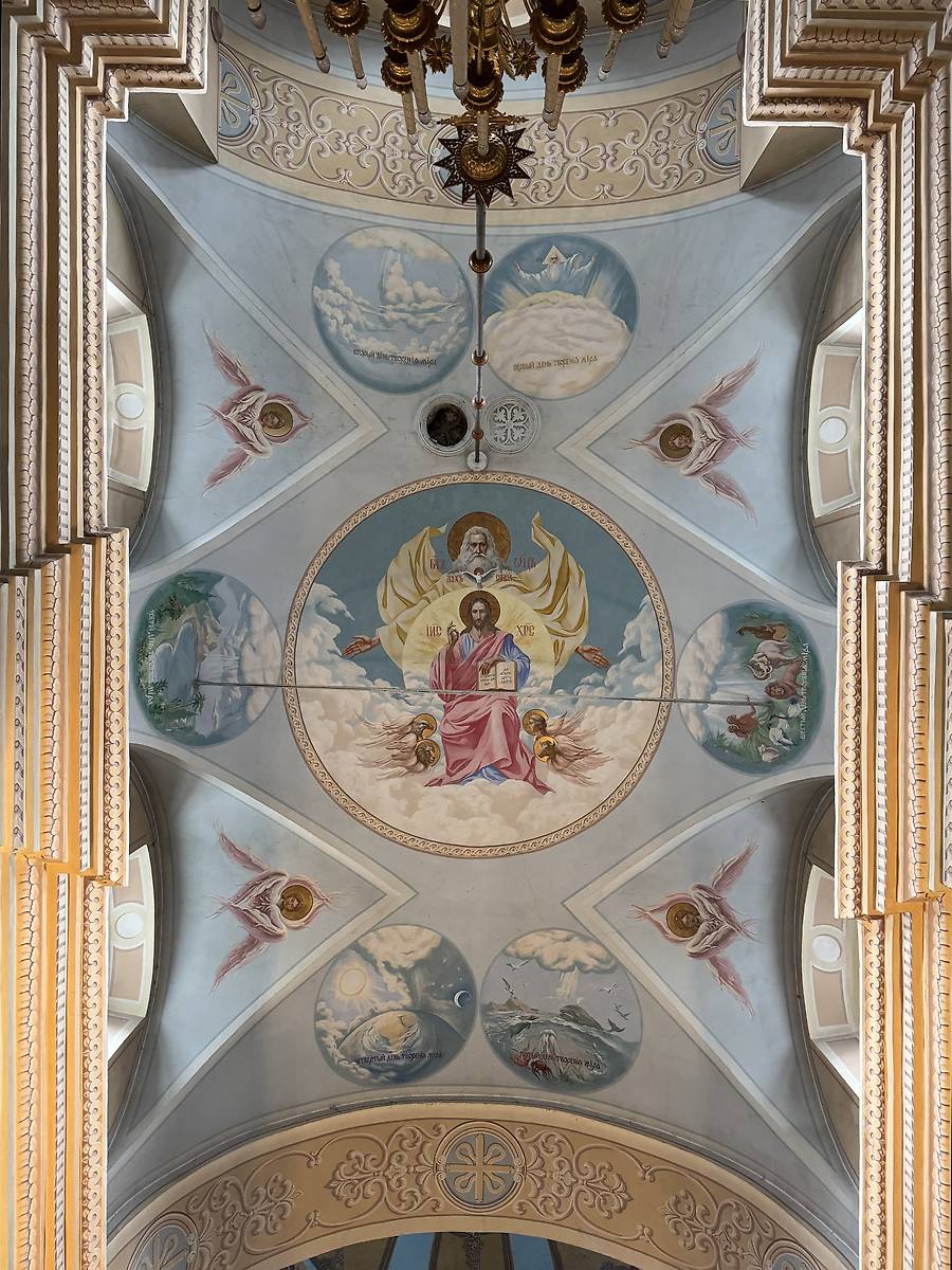 Роспись свода, интерьер и убранство. Никольский монастырь. Церковь Николая Чудотворца, Могилёв (Могилёв, город, Беларусь, Могилёвская область)
