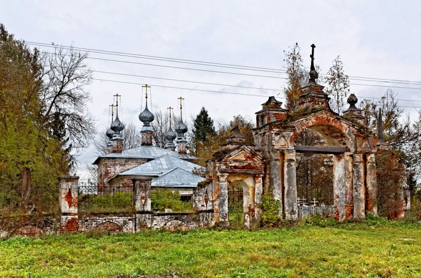 Церковь Вознесения Господня, Горицы (Шуйский район, Ивановская область). общий вид в ландшафте