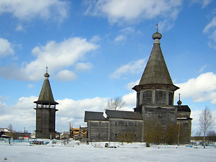Лядинский погост. Церковь Покрова Пресвятой Богородицы (Покрово-Власьевская), Столетовская (Лядины) (Каргопольский район, Архангельская область). фасады