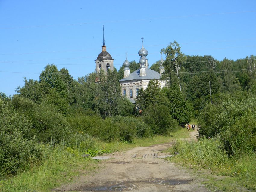 Сорокино. Церковь Воскресения Христова. общий вид в ландшафте