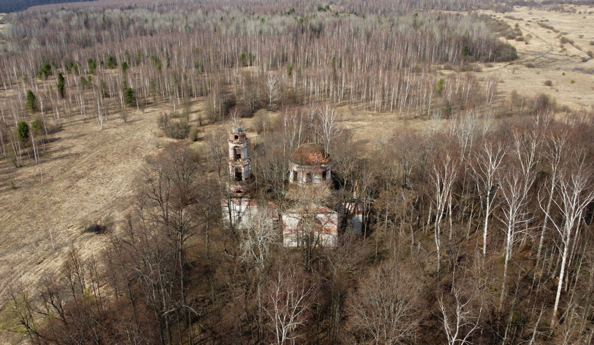 Церковь Троицы Живоначальной, Троица, урочище (Вичугский район, Ивановская область). общий вид в ландшафте